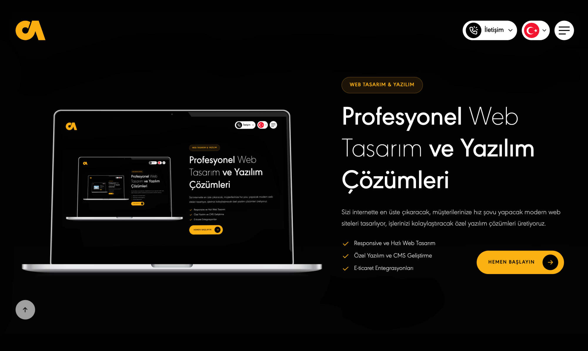 Profesyonel <span class="oaj-thin">Web Tasarım</span> ve Yazılım Çözümleri