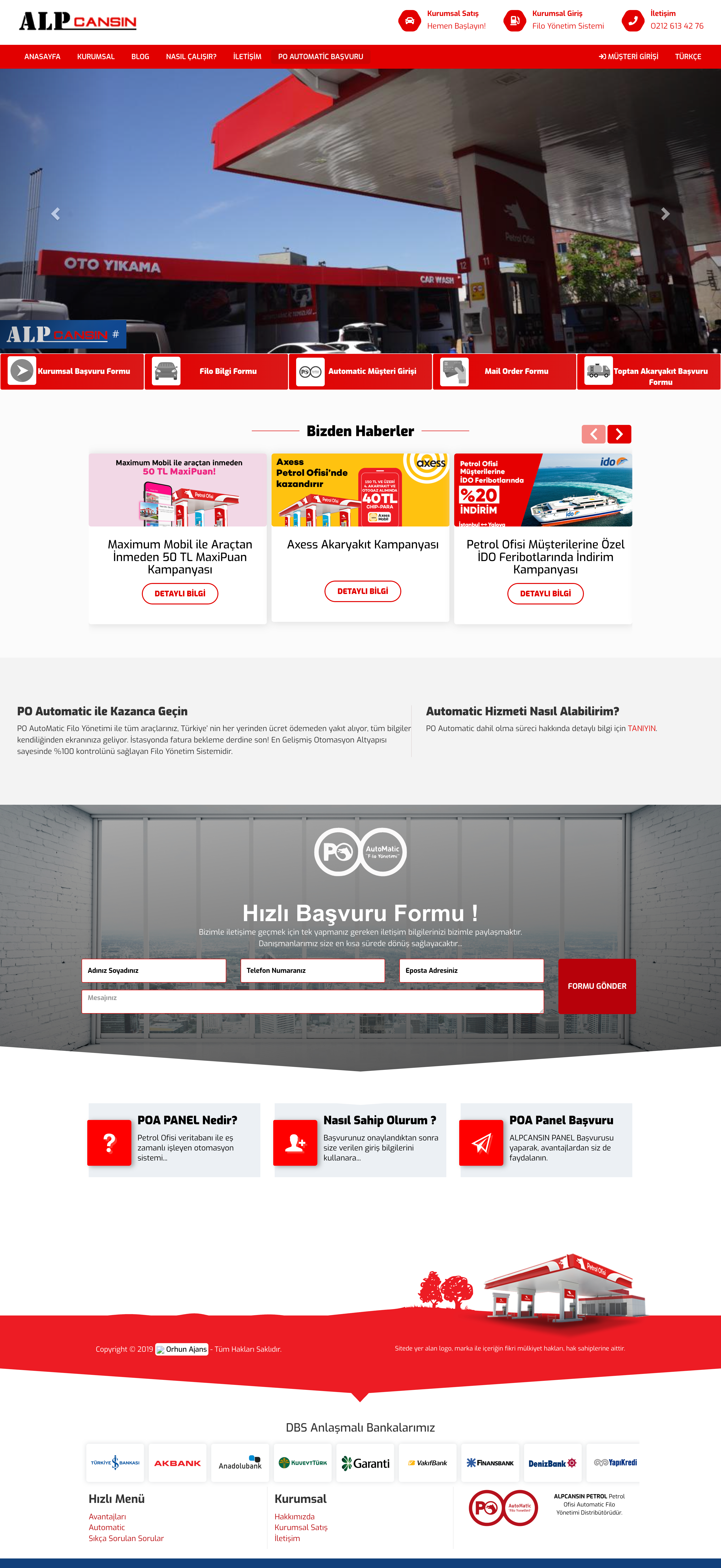 Alpcansın Petrol - Kurumsal Site & Full Backend