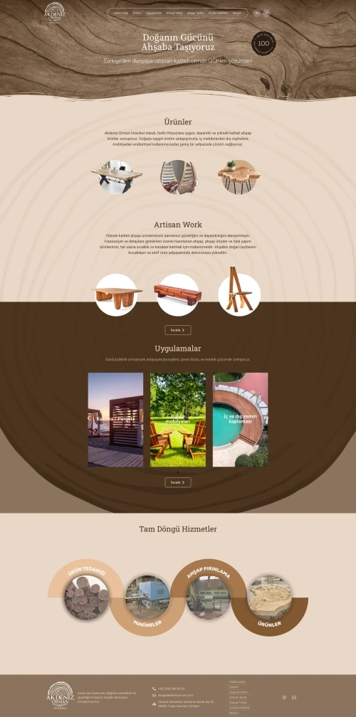 Akdeniz Orman Kurumsal Web Sitesi - Orman Ürünleri Tanıtım Sitesi