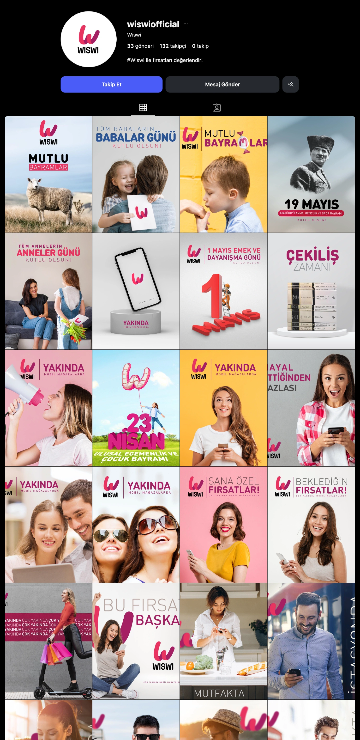 Wiswi İndirim ve Etkinlik Platformu - Mobil Uygulama Geliştirme - Desktop Görünüm 